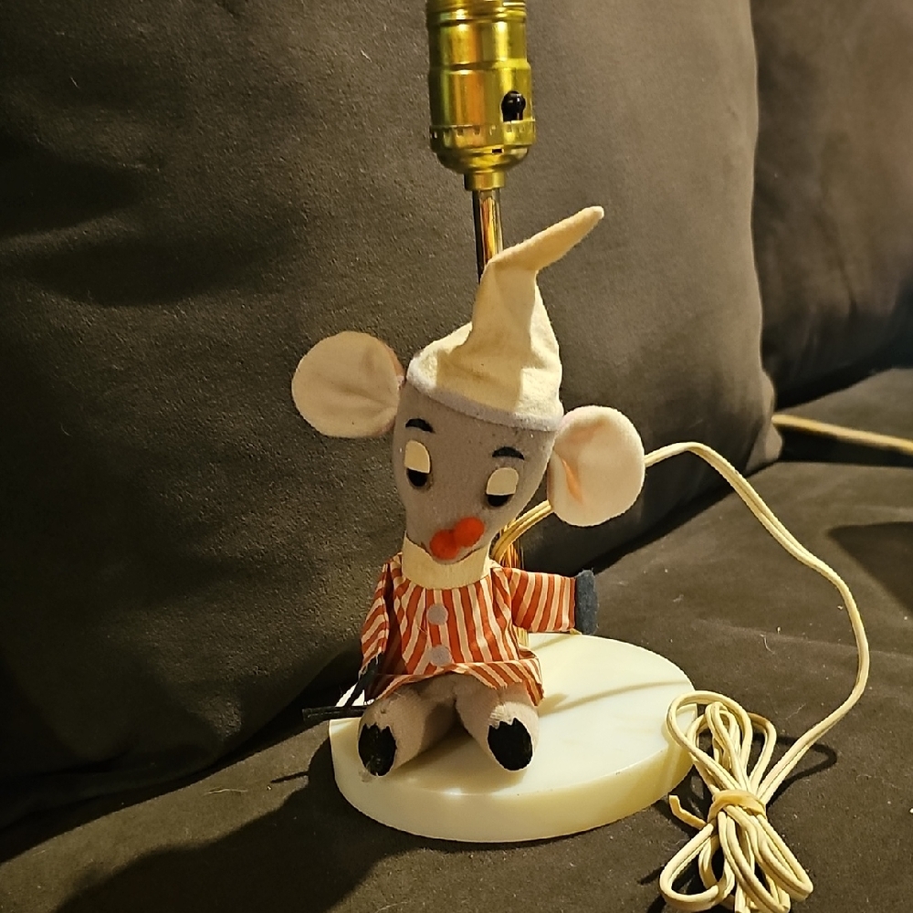 Vintage Mouse Lamp R. dakin  Company Mid Century Modern Home Decor Baby Bedroom